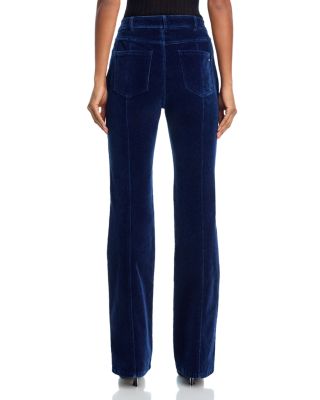 Shailen High Rise Velvet Denim Jeans in Annecy