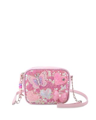 Girls' Butterfly Appliqu&eacute; Sequin Crossbody Bag