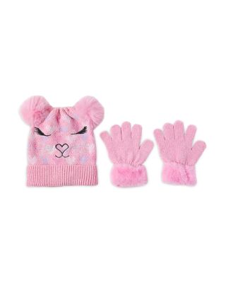 Girls' Bella Cat Hat & Gloves Set