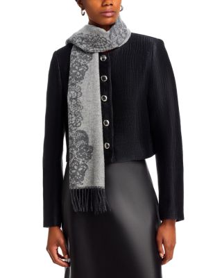 100% Cashmere Lace Print Scarf - Exclusive
