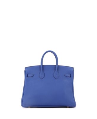 Birkin 25 Handbag Blue Togo with Gold Hardware