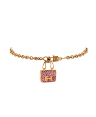  Amulettes Constance Bracelet 18K Rose Gold with Pink Sapphires