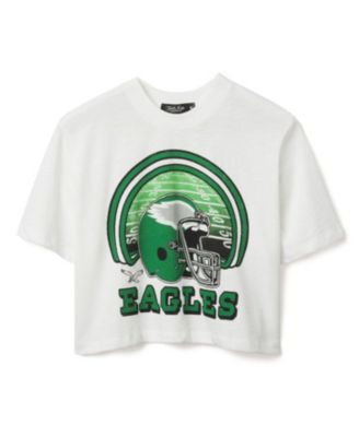  Women's NFL Philadelphia Eagles Game Time Mock Neck Crop Tee