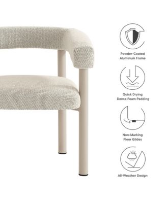 Nautica Outdoor Patio Aluminum Dining Armchairs Set of 2