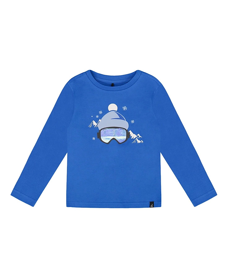 Deux Par Deux Boys' Long Sleeve Organic Cotton Jersey Tee - Baby In Blue