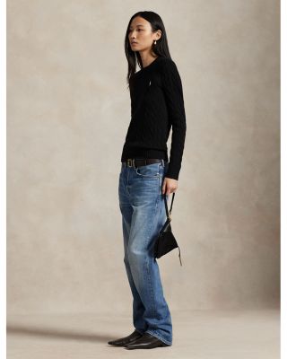 Cable Wool Cashmere Crewneck Sweater