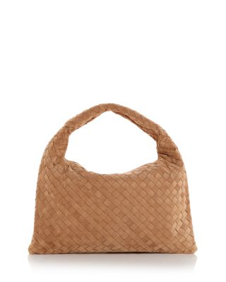 Hop Intrecciato Suede Shoulder Bag