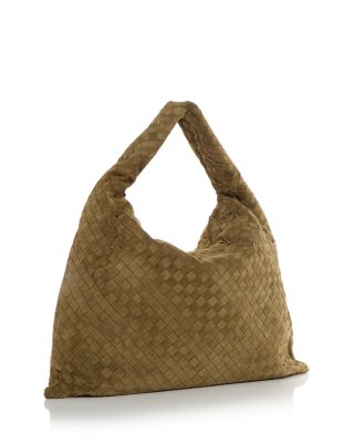 Intrecciato Suede Shoulder Bag