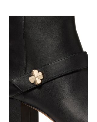Women's Spade Flower Leather Ankle Booties