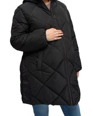 Longline Puffer Maternity Coat