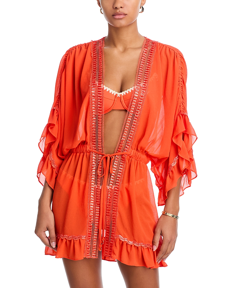 Ramy Brook Pietro Cover-up Dress In Orange