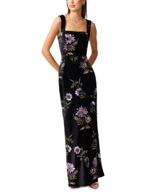 Clio Sequined Velvet Gown