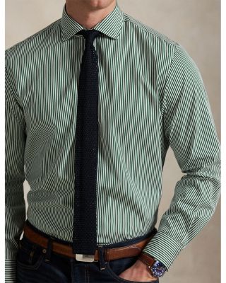 Classic Fit Striped Poplin Shirt