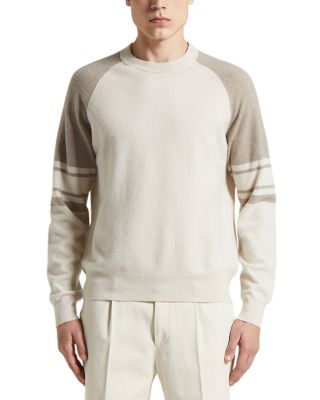 Wool and Cashmere Color Blocked Sweater