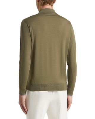 Collared Button Front Wool Sweater