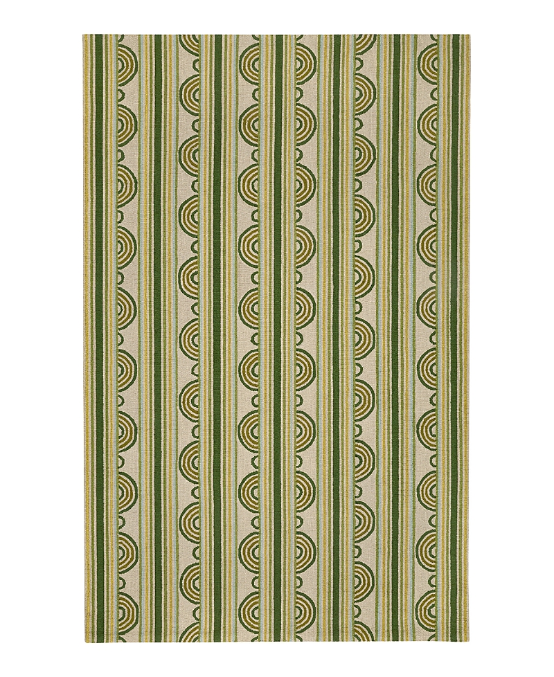 Dash & Albert By Annie Selke Dash Albert By Annie Selke Da1995 Button Area Rug, 2'6x8'0 In Green