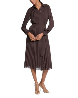 Pleated Shirt Dress
