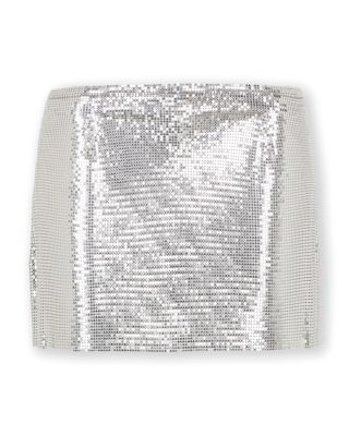 Metal Mesh Mini Skirt
