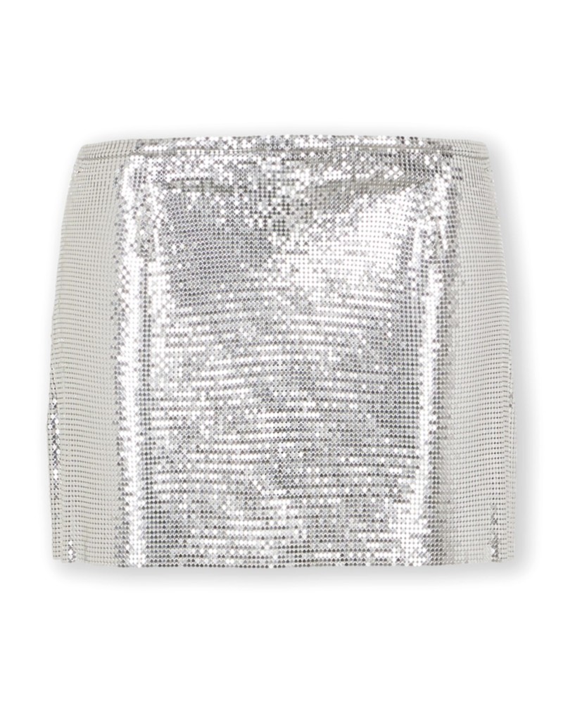 Rabanne Metal Mesh Mini Skirt in Silver