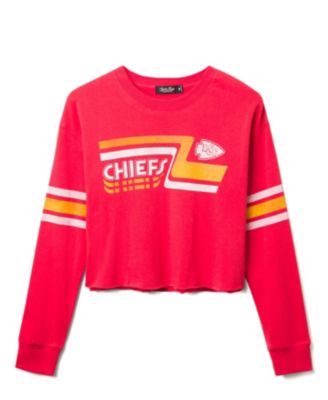  Women's NFL Kansas City Chiefs Retro Crop Fleece Sweatshirt