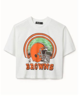  Women's NFL Cleveland Browns Game Time Mock Neck Crop Tee