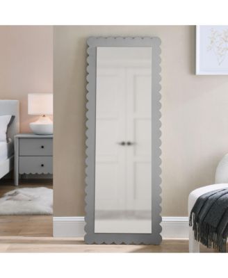 Emmeline Scalloped Rectangle Floor Mirror