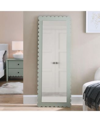 Emmeline Scalloped Rectangle Floor Mirror