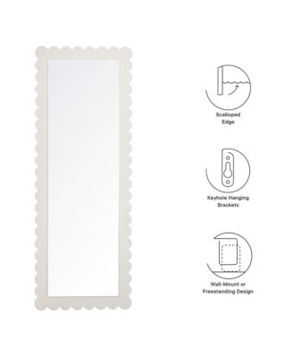 Emmeline Scalloped Rectangle Floor Mirror
