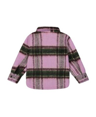 Girls' Zipped Plaid Overshirt - Little Kid