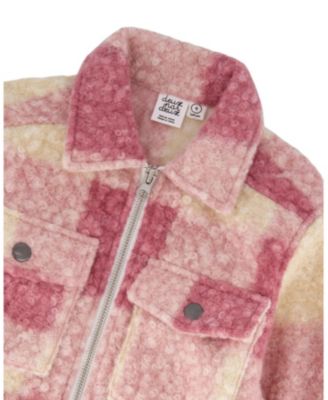 Girls' Zipped Plaid Overshirt - Big Kid