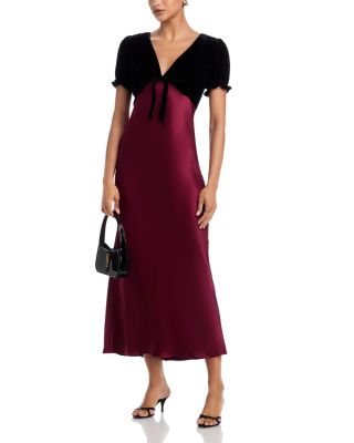 Dory Velvet Shrug Satin Dress