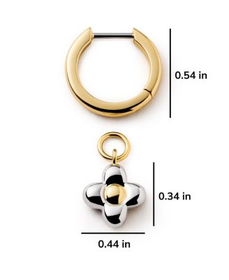  Gold Liora Hoops Flower Earrings