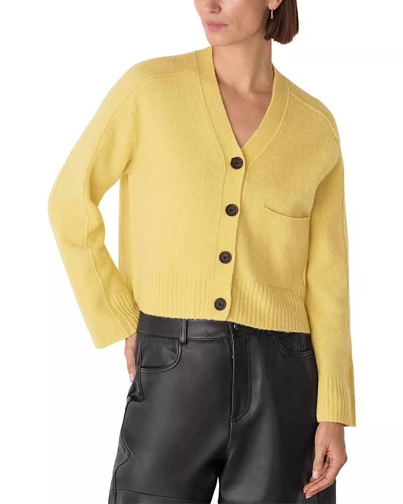 Whistles Wool Mix Pocket Cardigan