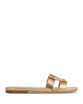 Women&#39;s Via Leather Slide Sandals