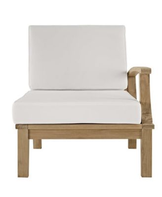 Marina Outdoor Patio Teak Right-Facing Sofa