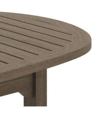 Saratoga Oval Outdoor Patio Teak Wood Coffee Table