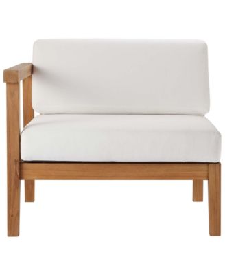  Bayport Outdoor Patio Teak Wood Left-Arm Chair