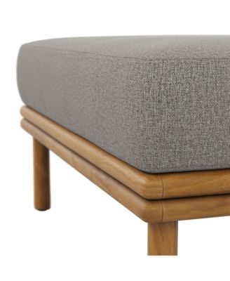 Wren Outdoor Patio Teak Wood Ottoman