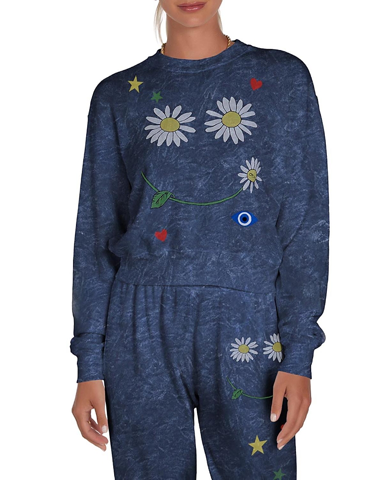 Lauren Moshi Spalding Daisy Happyface Pullover Top
