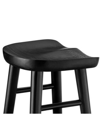 Saville Backless Wood Bar Stools Set of 2