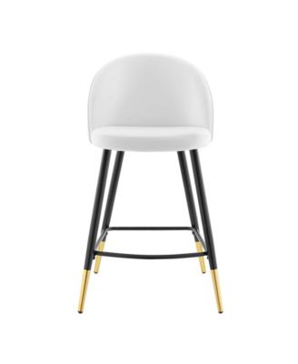 Cordial Performance Velvet Counter Stools, Set of 2