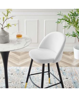 Cordial Performance Velvet Bar Stools, Set of 2