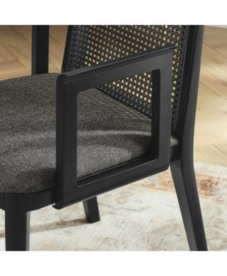 Monarch Wood and Rattan Dining Armchair