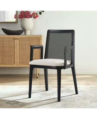 Monarch Wood and Rattan Dining Armchair