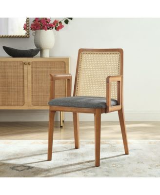 Monarch Wood and Rattan Dining Armchair