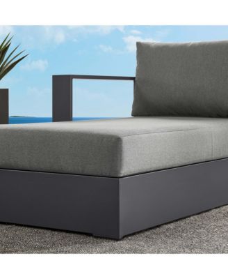 Tahoe Outdoor Patio Powder-Coated Aluminum Modular Left-Facing Chaise Lounge