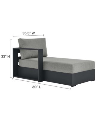 Tahoe Outdoor Patio Powder-Coated Aluminum Modular Left-Facing Chaise Lounge