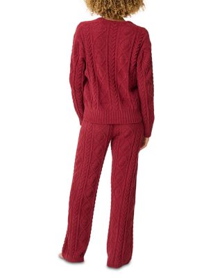 Cozy Chenille Cable-Knit Pajama Set
