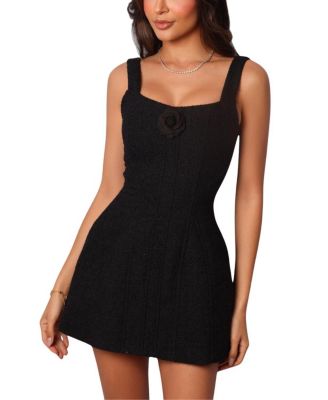 Boucle Flower A-Line Mini Dress