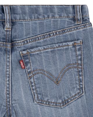 Girls' Textured Stripe Wide Leg Jeans - Big Kid